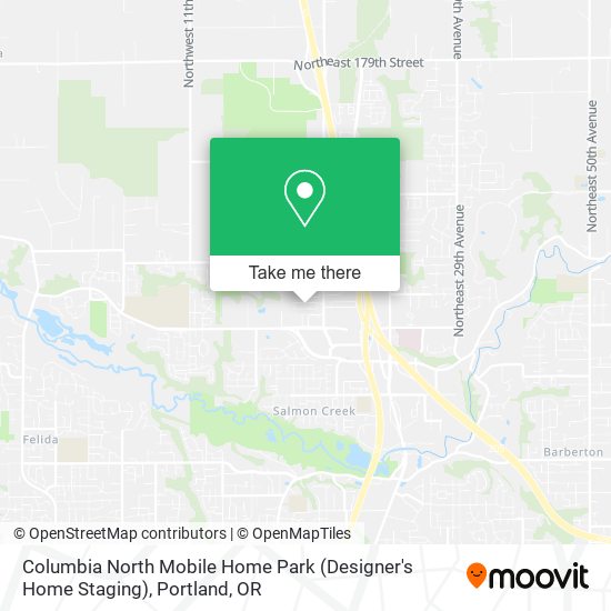 Mapa de Columbia North Mobile Home Park (Designer's Home Staging)