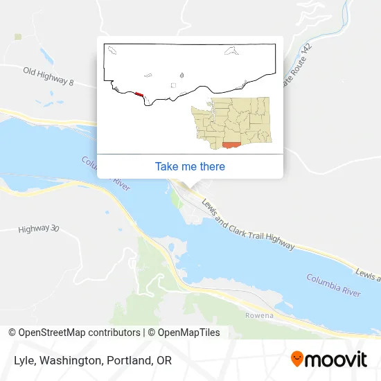 Lyle, Washington map