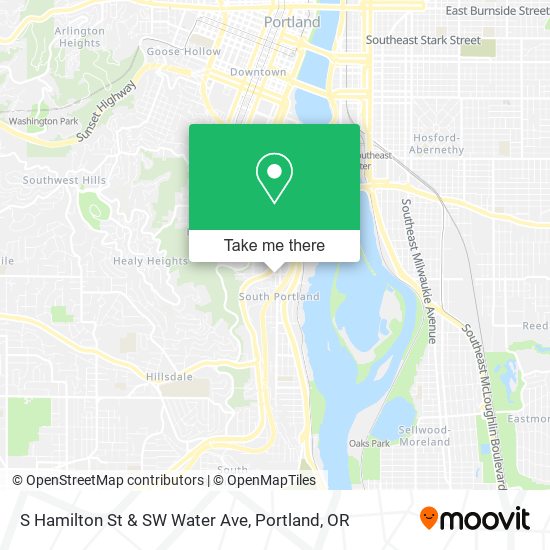 S Hamilton St & SW Water Ave map