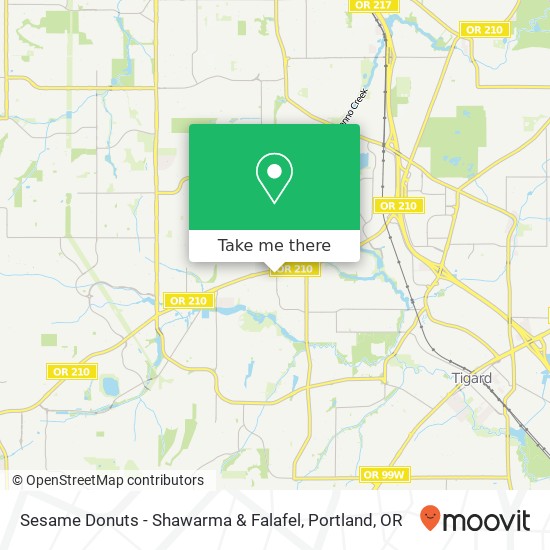 Mapa de Sesame Donuts - Shawarma & Falafel
