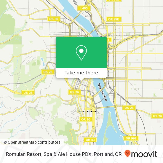 Mapa de Romulan Resort, Spa & Ale House PDX