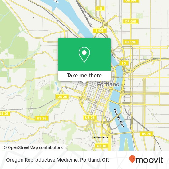 Oregon Reproductive Medicine map