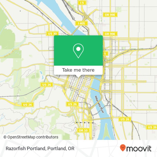 Mapa de Razorfish Portland
