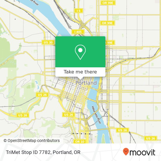 TriMet Stop ID 7782 map