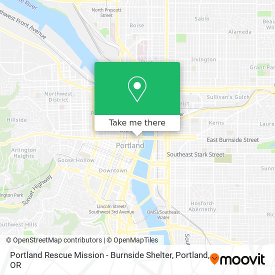 Mapa de Portland Rescue Mission - Burnside Shelter