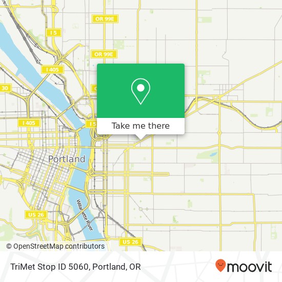 Mapa de TriMet Stop ID 5060