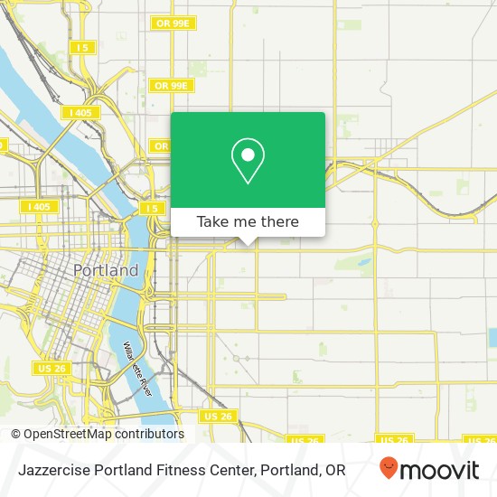 Mapa de Jazzercise Portland Fitness Center