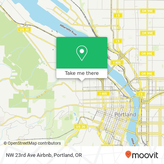NW 23rd Ave Airbnb map