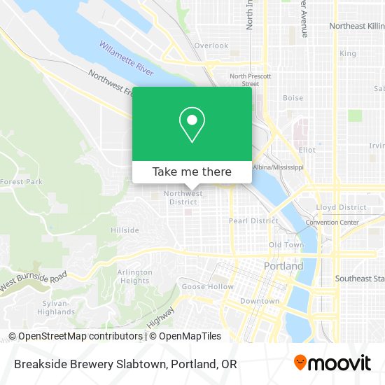 Breakside Brewery Slabtown map