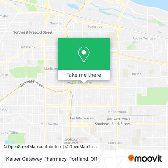 Kaiser Gateway Pharmacy map