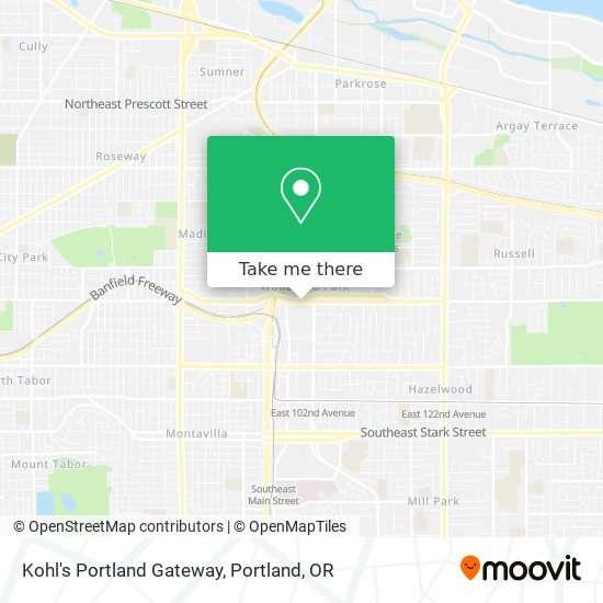 Kohl's Portland Gateway map