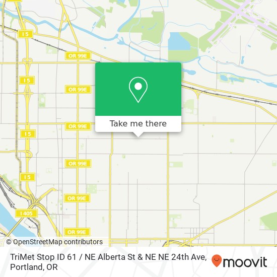 TriMet Stop ID 61 / NE Alberta St & NE NE 24th Ave map