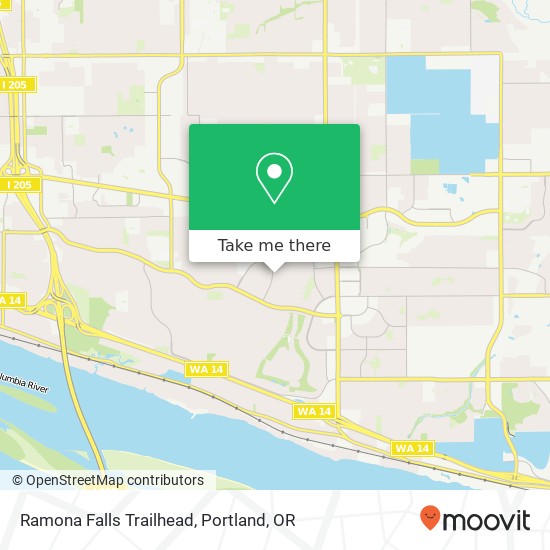 Mapa de Ramona Falls Trailhead