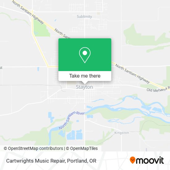 Cartwrights Music Repair map