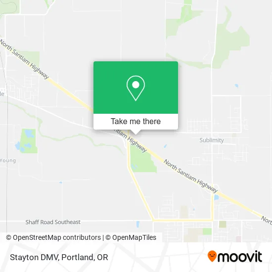 Stayton DMV map