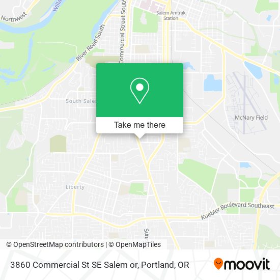 Mapa de 3860 Commercial St SE Salem or