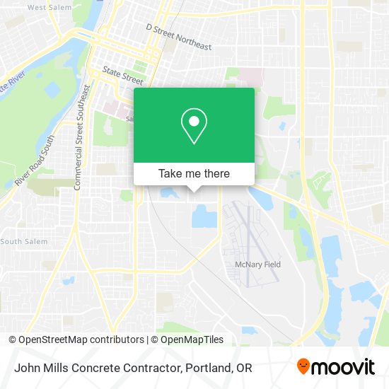 John Mills Concrete Contractor map