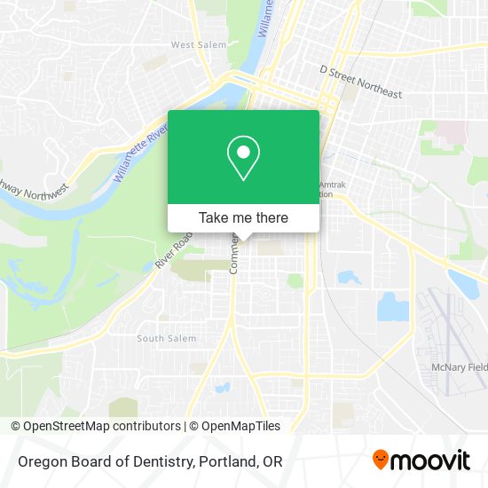 Oregon Board of Dentistry map