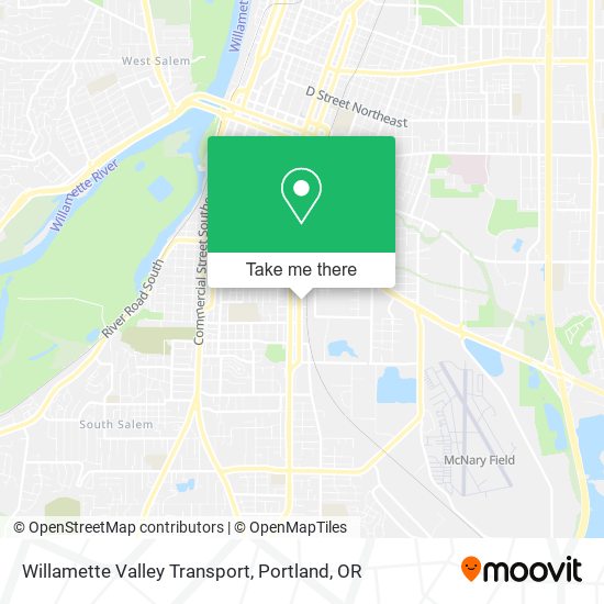 Willamette Valley Transport map