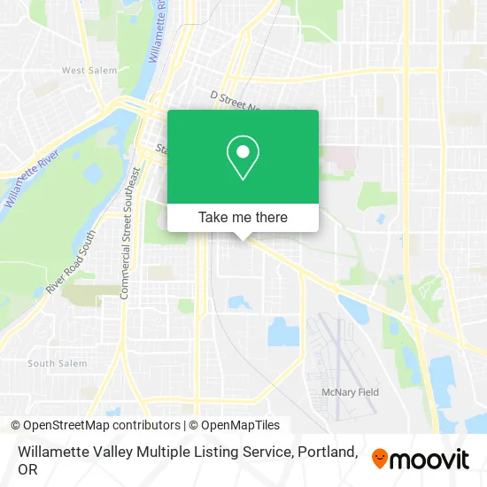 Willamette Valley Multiple Listing Service map