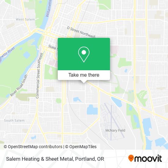 Salem Heating & Sheet Metal map