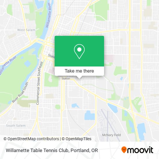 Mapa de Willamette Table Tennis Club