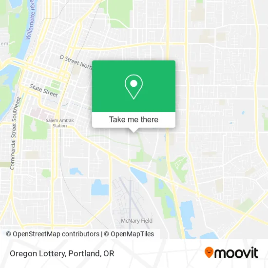 Oregon Lottery map