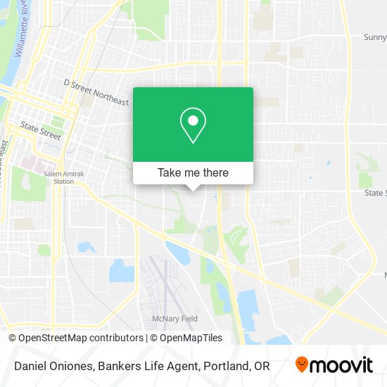 Daniel Oniones, Bankers Life Agent map