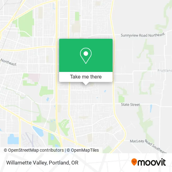 Willamette Valley map