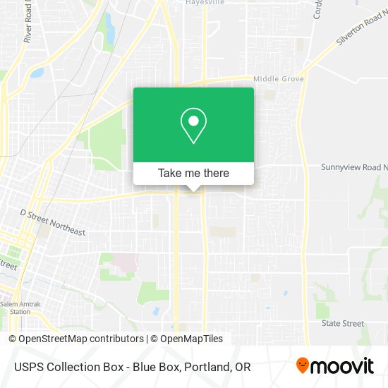 USPS Collection Box - Blue Box map