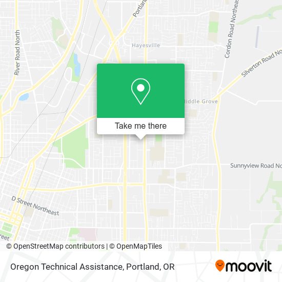 Oregon Technical Assistance map