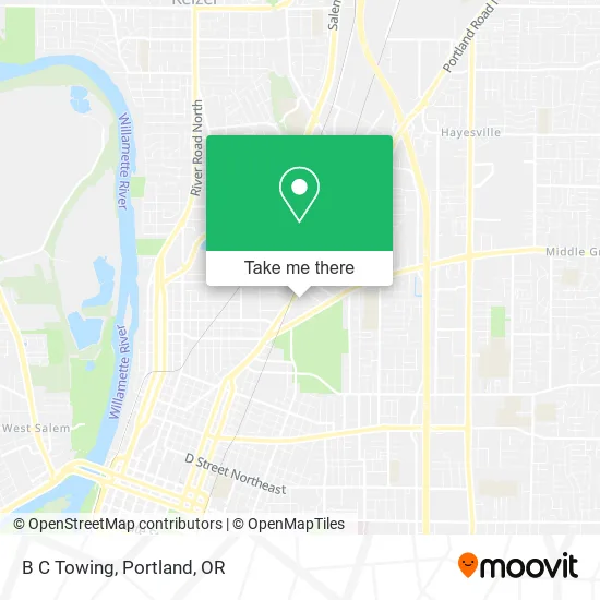 B C Towing map