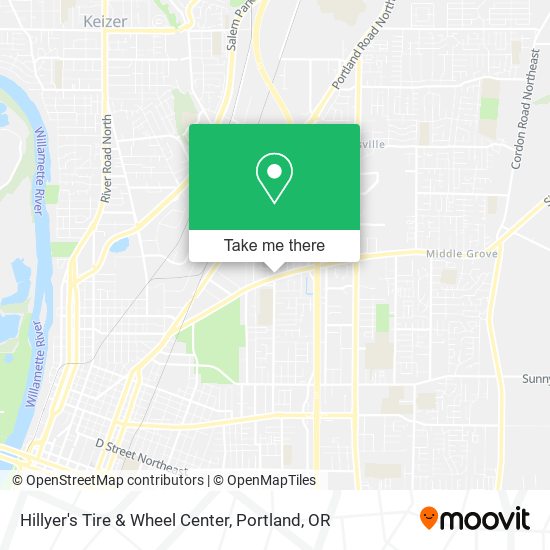 Hillyer's Tire & Wheel Center map