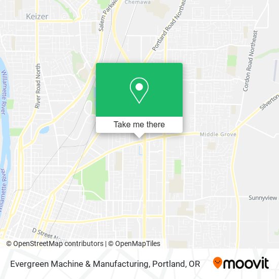 Evergreen Machine & Manufacturing map