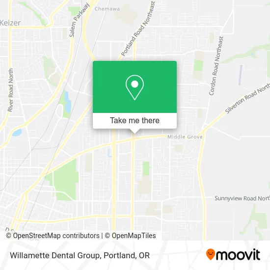 Willamette Dental Group map