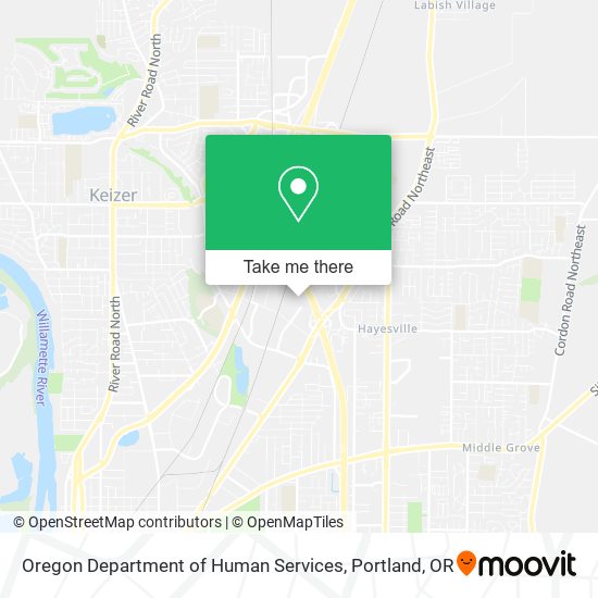 Oregon Department of Human Services map