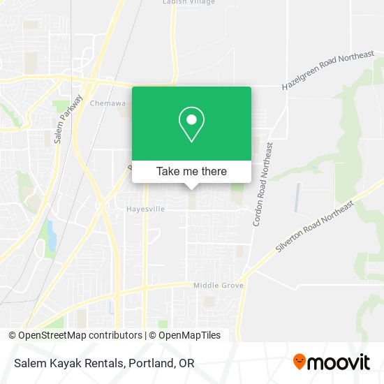 Salem Kayak Rentals map