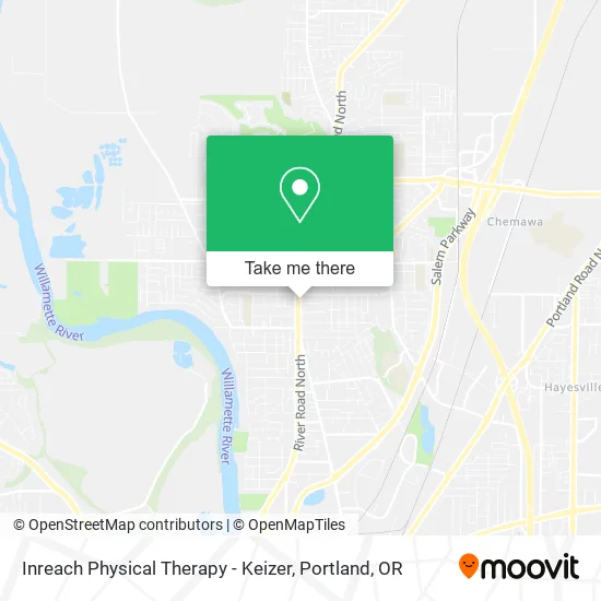 Inreach Physical Therapy - Keizer map