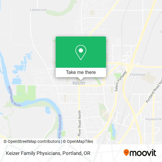 Keizer Family Physicians map