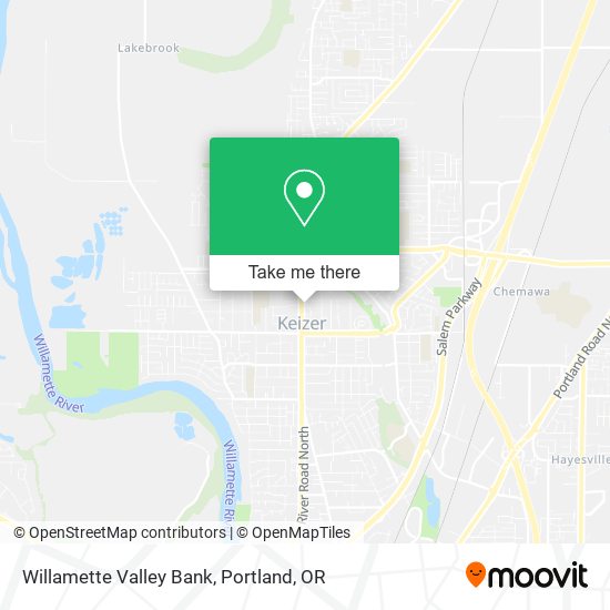 Willamette Valley Bank map