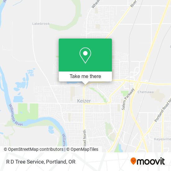 R D Tree Service map