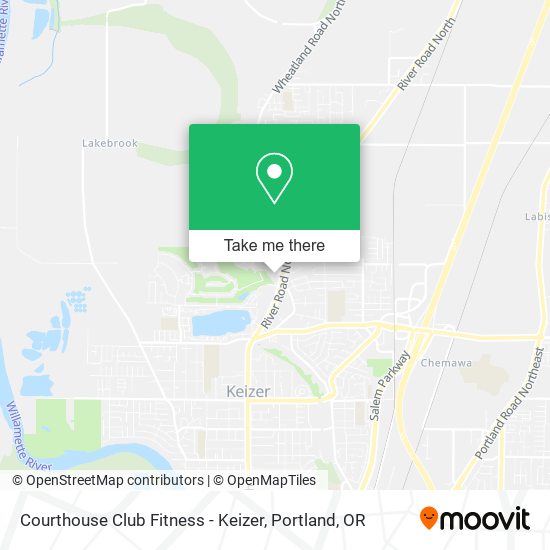 Courthouse Club Fitness - Keizer map