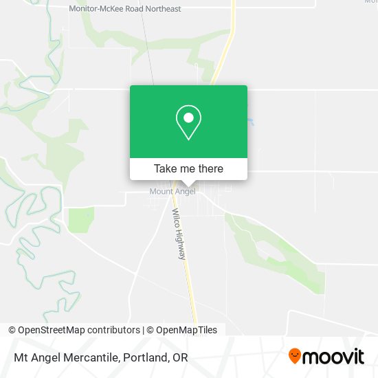 Mt Angel Mercantile map