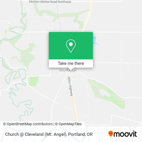 Church @ Cleveland (Mt. Angel) map