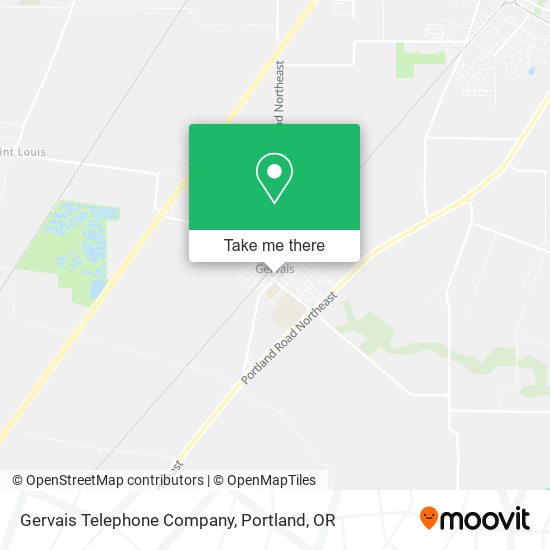 Gervais Telephone Company map