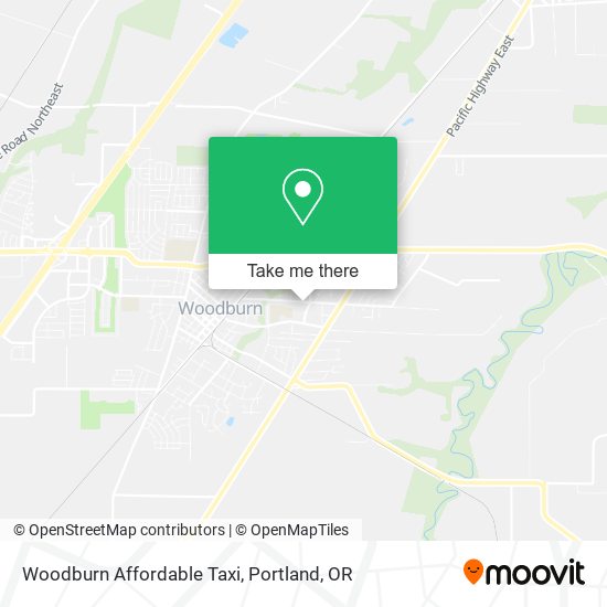 Woodburn Affordable Taxi map