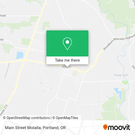 Main Street Molalla map