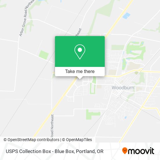 USPS Collection Box - Blue Box map