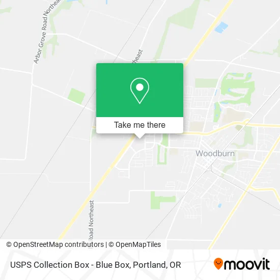USPS Collection Box - Blue Box map