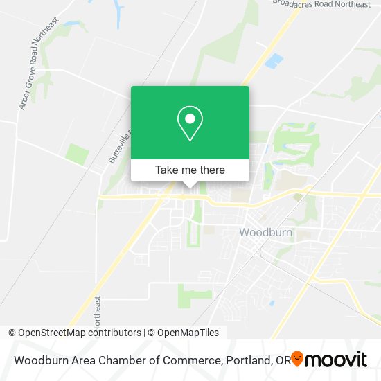 Woodburn Area Chamber of Commerce map